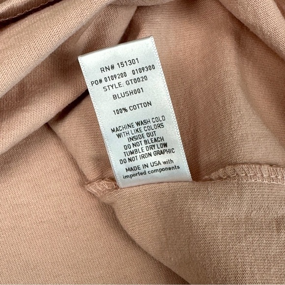 Good American Size 2 Pink T-shirt Rose Gold Medium Med NWT - Picture 5 of 9